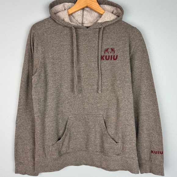 Kuiu Women's Large Gray Ultralight Hunting Fleece Hoodie Pullover Cotton Blend - Picture 2 of 6